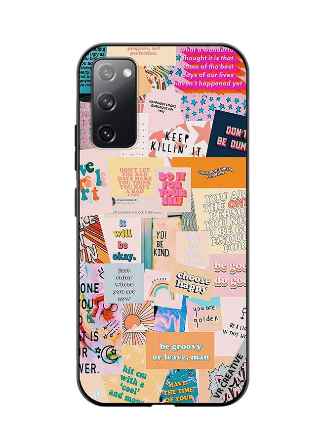 VR CREATIVE Protective Case Cover For Samsung Galaxy S20 FE 5G Multiple Quotes Design Multicolour - Image 1