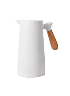 Insulated Uvacuum Thermal Jug Flask With Push Button Pourage White
