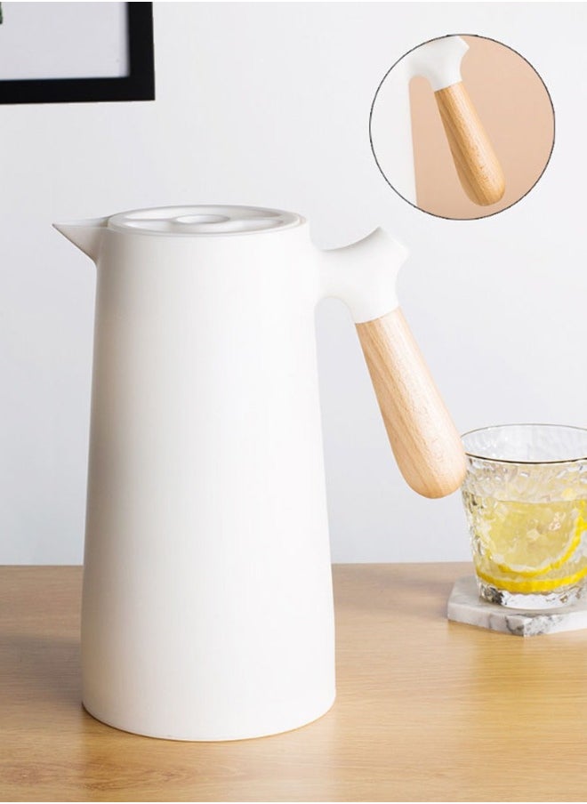 Aralifes - Insulated Uvacuum Thermal Jug Flask With Push Button Pourage White - Image 1
