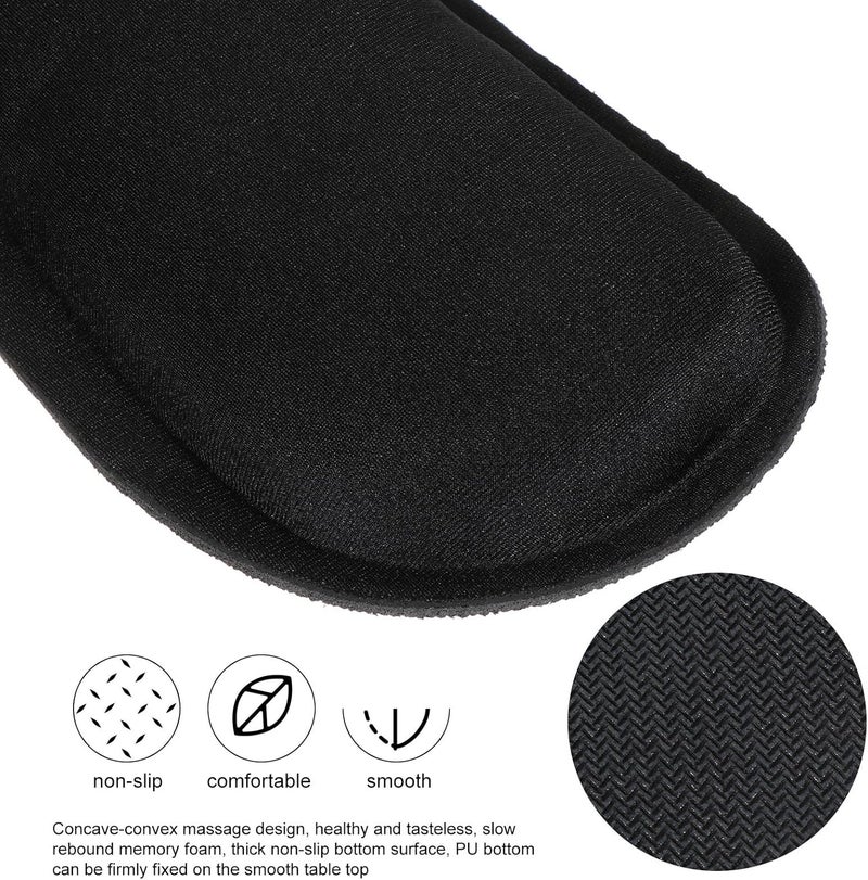 Memory Foam Wrist Support Set with Mouse and Keyboard Wrist Rest Pads for Office and Gaming Black Memory Hand Rest for Relief and Comfort - Image 3