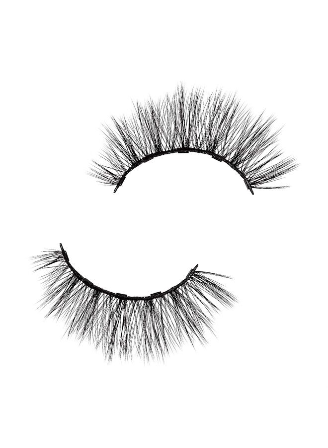 KISS Magnetic Eyeliner & Lash Kit, Entice, 1 Pair of Synthetic False Eyelashes With 5 Double Strength Magnets and Smudge Proof, Biotin Infused Black Magnetic Eyeliner with Precision Tip Brush  - Image 5