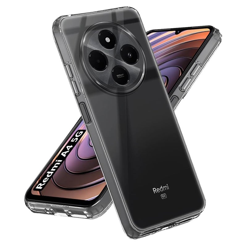 Nishtech for Redmi A4 5G Premium Transparent Hybrid Soft Slim Dust Proof Back Case Cover with Camera Protection - Image 1