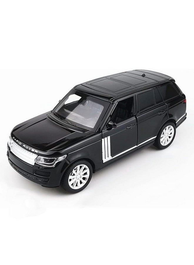 Ixora Alloy Metal Pull Back Diecast Car Scale Model Metal Pullback Toy Car with Openable Doors & Light, Music for Gift,Party Decorations Toy (1/32 Range Rover Sport - Black) - Image 1