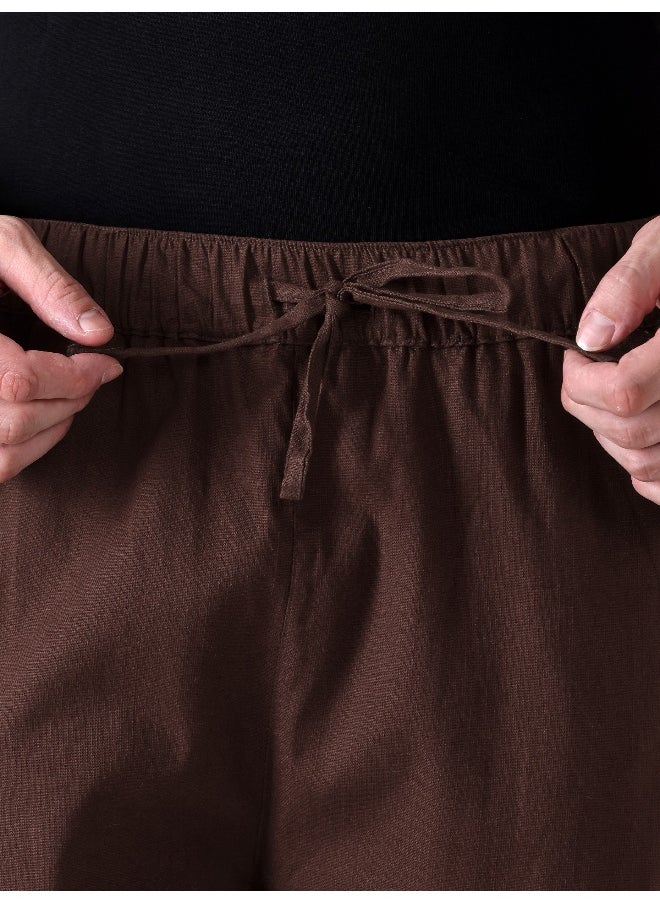 Beyoung BEYOUNG Chocolate Brown Loose-fit Pyjamas  - Image 4