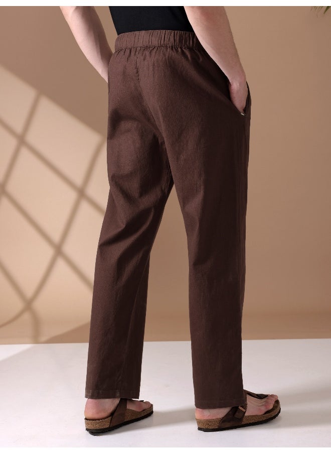 Beyoung BEYOUNG Chocolate Brown Loose-fit Pyjamas  - Image 2