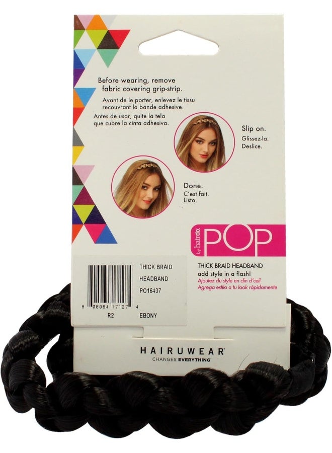 hairdo رباط رأس ضخم من الضفائر - R2 إيبوني - Image 3
