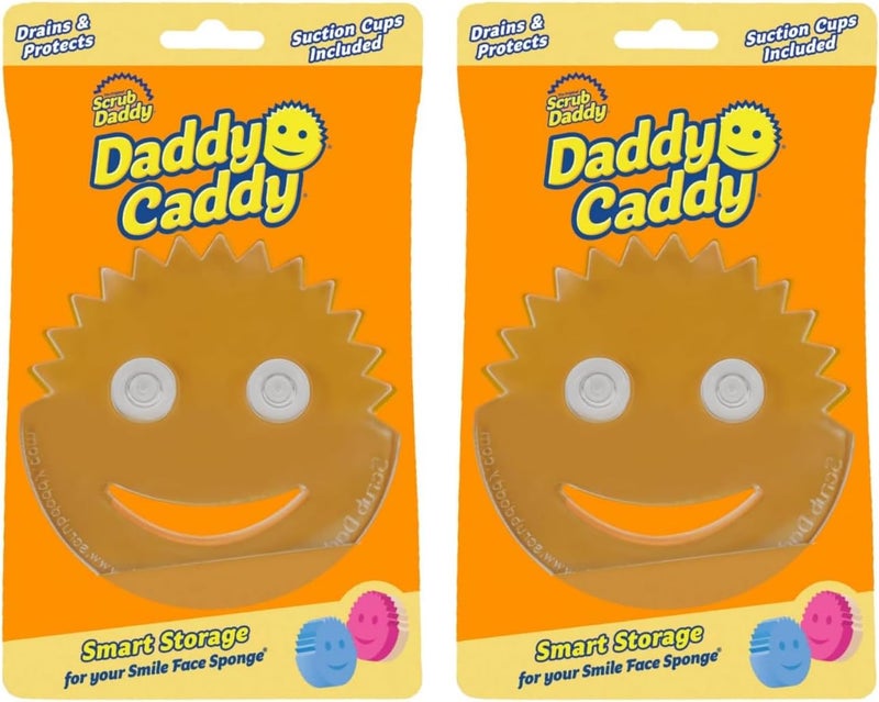 Scrub Daddy Holder for Sink - Scrub Daddy Caddy Dish Sponge Holder & Cleaning Organiser, Quick Dry Kitchen Accessory, Bathroom Sink Organiser, Washing Accessories, Under Sink Sponge Holder 2 Pack - Image 1