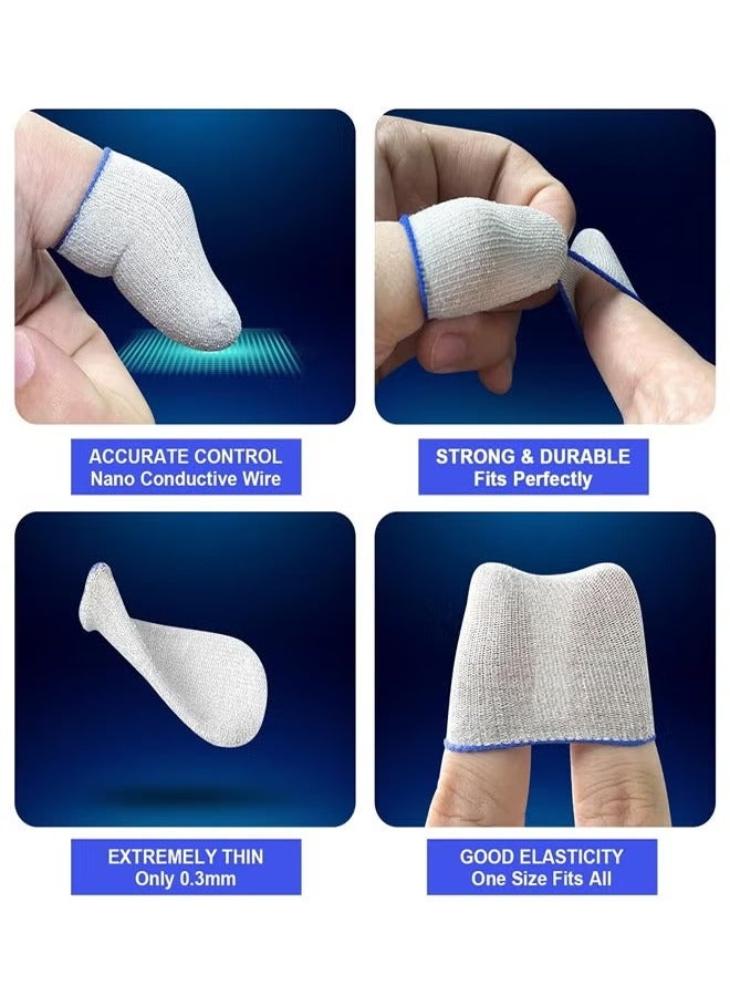 KASTWAVE 2 pairs of mobile game touch screen finger sleeves, finger sleeves, ultra-high sensitivity touch sensor, smooth operation, sweat-absorbent, odorless, breathable, seamless touch screen finger sleeves - Image 3