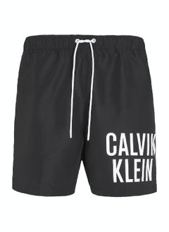 CALVIN KLEIN Calvin Klein Men's Swim Shorts - Medium Drawstring - Swimwear - Polyester , Black  - Image 3