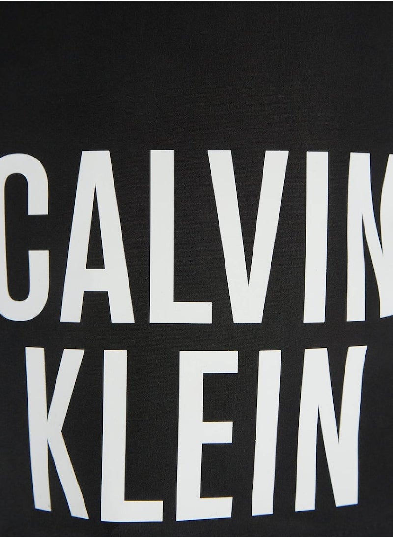 CALVIN KLEIN Calvin Klein Men's Swim Shorts - Medium Drawstring - Swimwear - Polyester , Black  - Image 5