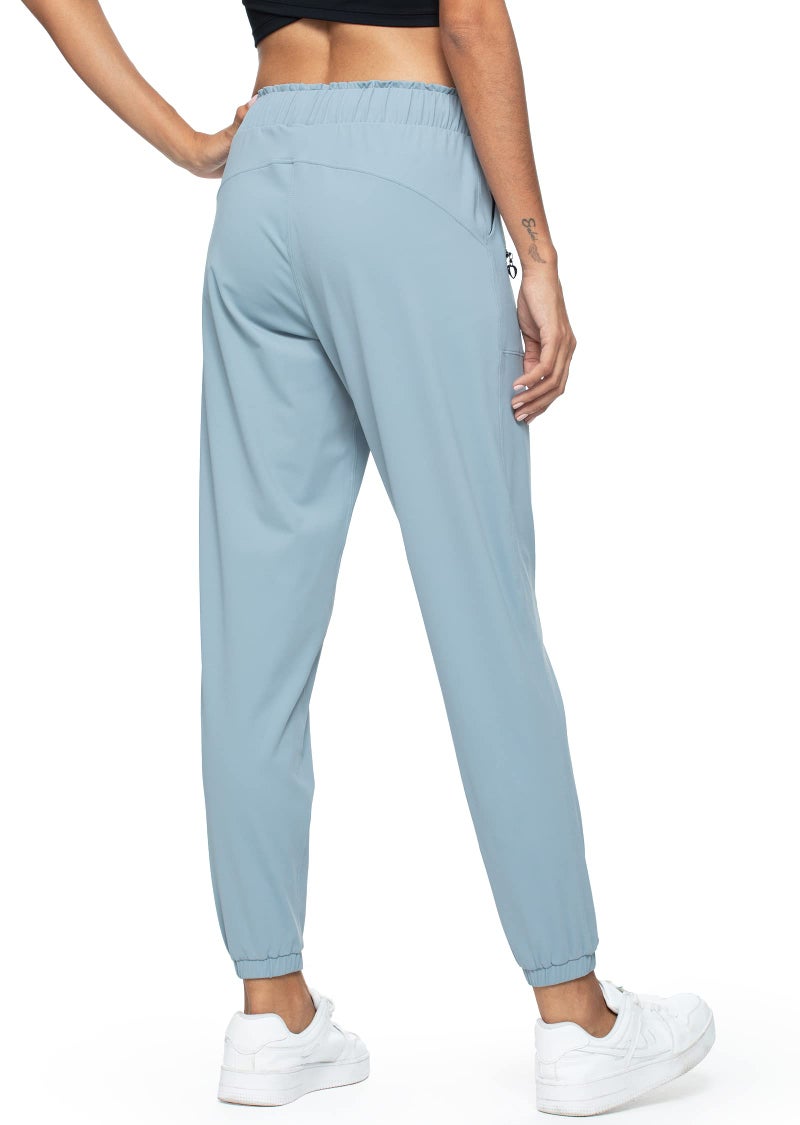 Haowind Joggers for Women with Pockets Elastic Waist Workout Sport Gym Pants Comfy Lounge Yoga Running Pants(Denim Blue M) - Image 2