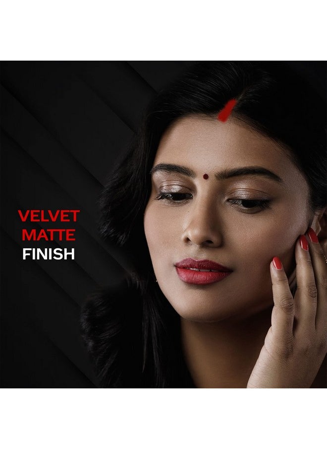 Liquid Sindoor - Red, 2.5 Ml | Highly Pigmented Rich Color | Quick Drying & Long Lasting | Velvet Matte Finish | Water-Proof | Smudge-Proof | Crease-Proof | Sponge Tip Applicator