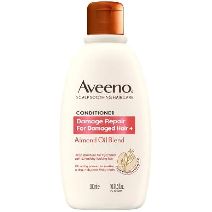 Aveeno HAIRCARE DAMAGE REPAIR ALMOND OIL CONDITIONER FOR DAMAGED HAIR 300ML - Image 1