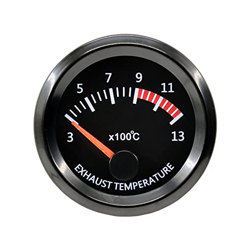 ESUPPORT Universal Car 52mm Pointer Exhaust Gas Temp Gauge Meter Kit Temperature EGT EXT White LED Light Pointer Indicator Dail Display Electronic - Image 1