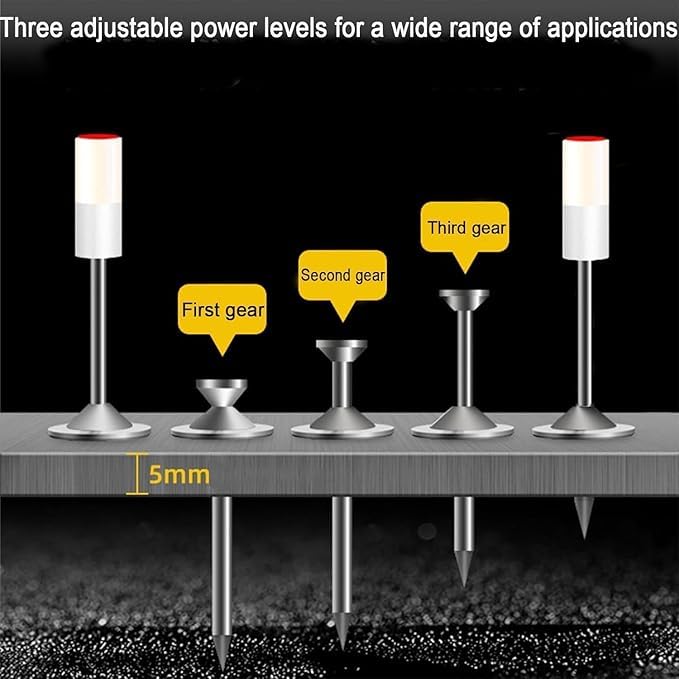 NEELPHARM Manual Steel Nail Gun Tool Concrete Nail Gun Portable Mini Nail Shooting Machine with 50 Nails Nail Wall Fixing Tool for Cement WallsHousehold Wood workingWith Box Packing - Image 3