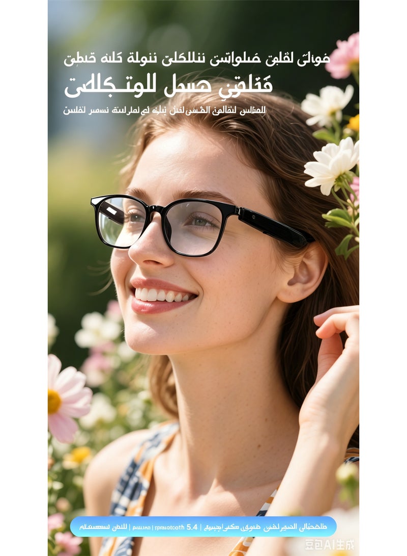 Smart Glasses with Bluetooth Audio, AI Translation, AI Assistant, and UV/Blue Light Protection - Image 5