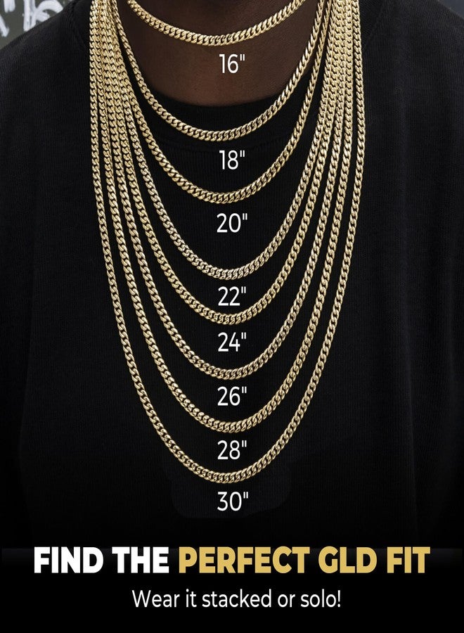 GLD سلسلة ميكرو كوبان لينك للرجال والنساء - 3 مم، 20 بوصة، سلسلة كوبان مطلية بالذهب عيار 18 قيراط مع حقيبة سفر فاخرة - مقاومة للسرقة، مقاومة للعرق، مقاومة للتلاشي - جودة مدى الحياة، مصممة في ميامي - Image 5