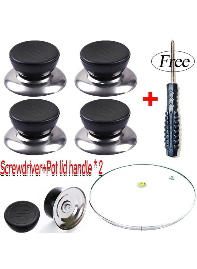 Kitchen Pot Lid Knobs Universal Pan Lid Holding Tops Replacement Lid Hand Grip Knob Handle Resistant Tool with Screwdriver gift - Image 1