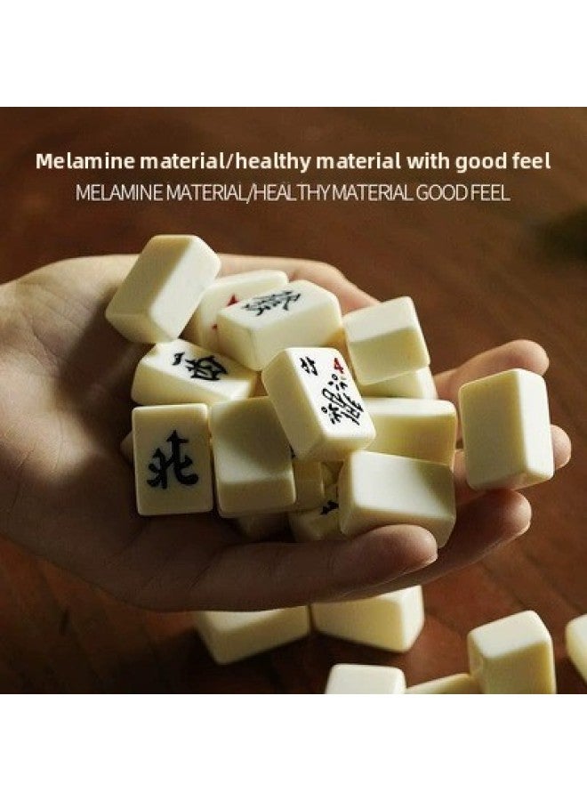 Portable Mini Mahjong Brand Small Size Travel Dormitory Outdoor Mahjong Mini Hand Rub Internet Celebrity Home Entertainment Mahjong Brand-Specification:Mjc16 Portable Mini Mahjong [22mm Beige] - Image 5