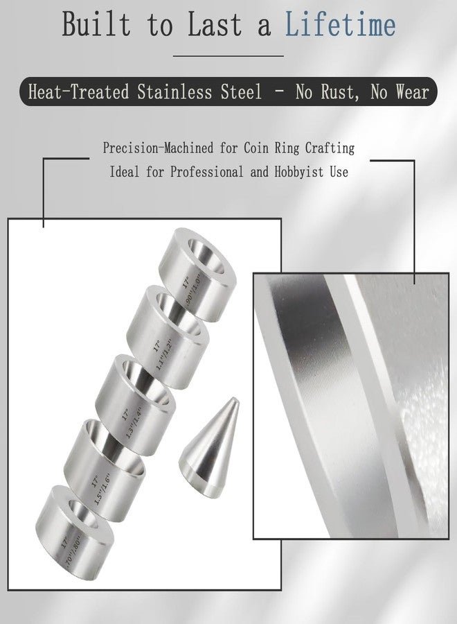 MOTOQUEEN 17 Degree Five Piece Set Folding Reduction Die Stainless Steel Stabilizer Folding Cone Die Set Coin Making Tool - Image 3