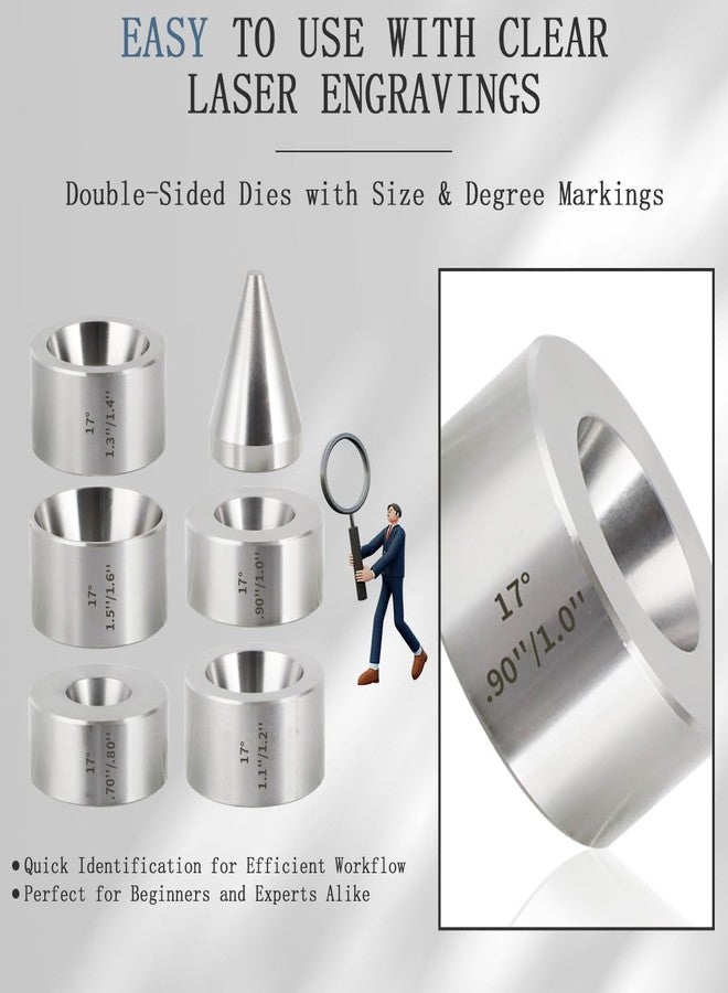 MOTOQUEEN 17 Degree Five Piece Set Folding Reduction Die Stainless Steel Stabilizer Folding Cone Die Set Coin Making Tool - Image 4