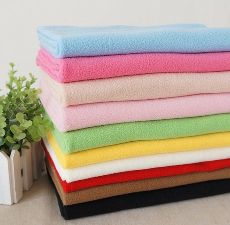 RayLineDo® 10PCS 50 * 50cm Solid Color Knitted Polar Fleece Fabric Anti Pill Fabric Patchwork Polyester Plush Fleece Cloth for DIY Sewing Handmade Dolls - Image 2
