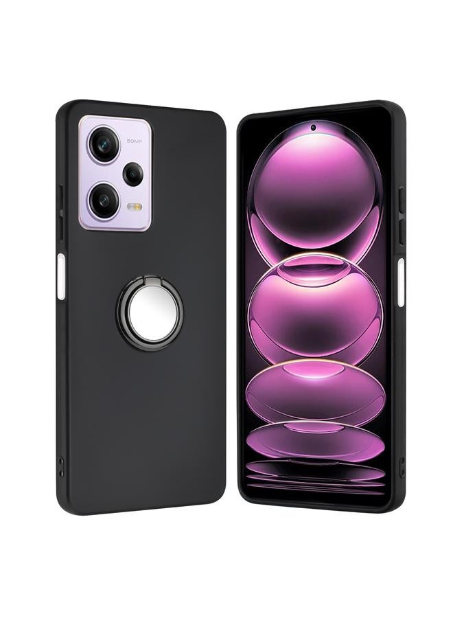 S-TOP Case For Redmi Note 12 Pro 5G / Xiaomi Poco X5 Pro Matte Ring Holder TPU Phone Case - Image 1