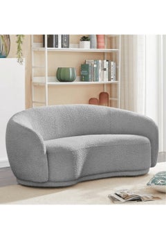 Wooden Twist Wooden Twist Snug Rounded Back Rich Modern Boucle 2 Seater Sofa  - Image 1