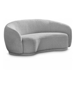 Wooden Twist Wooden Twist Snug Rounded Back Rich Modern Boucle 2 Seater Sofa  - Image 2