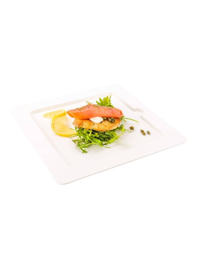 Restaurantware Pulp Tek 9.7 Inch Eco-Friendly Plates, 100 Large Disposable Dinner Plates - Made From Natural Sugarcane Fibers, Heavy-Duty, White Bagasse Premium Plates, Sturdy, Modern - Image 2
