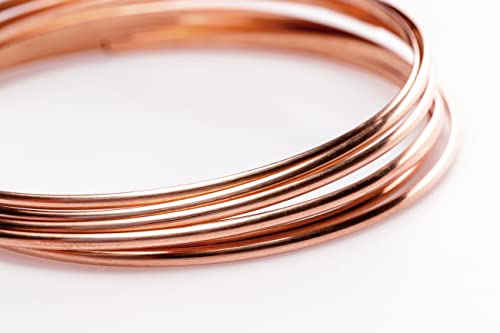 Craft Wire 18 Gauge, 99.9% Pure Copper Wire (Half Round) Dead Soft CDA #110 Made in USA - 1 Ounce (27FT) by CRAFT WIRE - Image 2