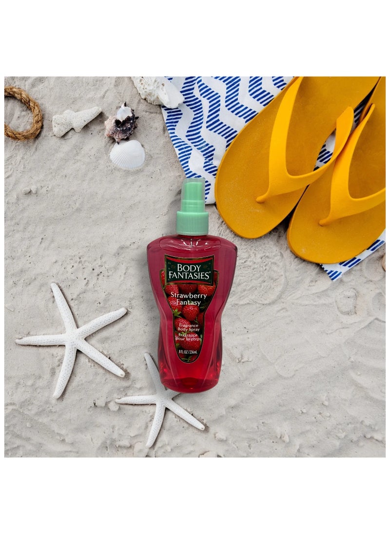 BODY FANTASIES - Strawberry Body Spray 236ml - Image 1