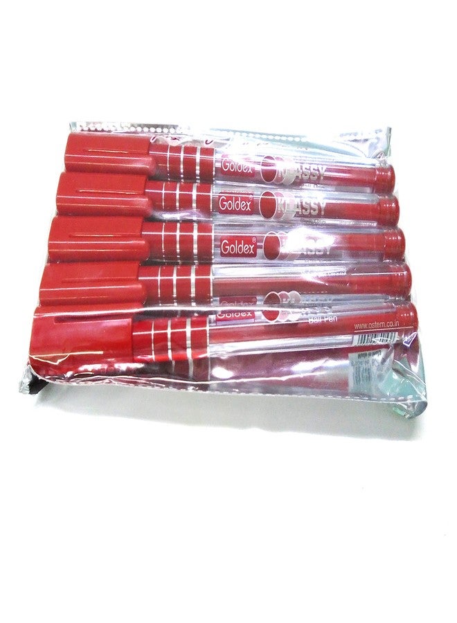 Goldex KLASSY Glide Ink Pen -Set of 25 Pieces (Red, 0.6 Mm) - Image 2