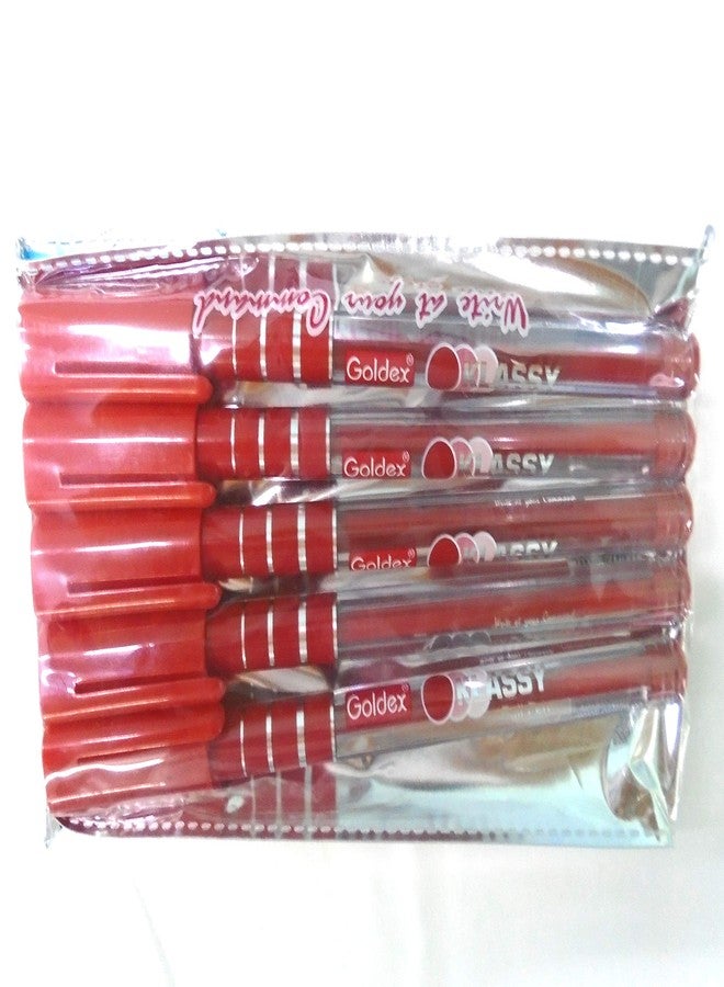 Goldex KLASSY Glide Ink Pen -Set of 25 Pieces (Red, 0.6 Mm) - Image 3