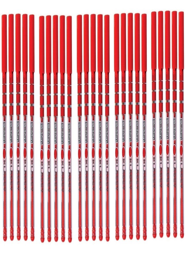 Goldex KLASSY Glide Ink Pen -Set of 25 Pieces (Red, 0.6 Mm) - Image 1