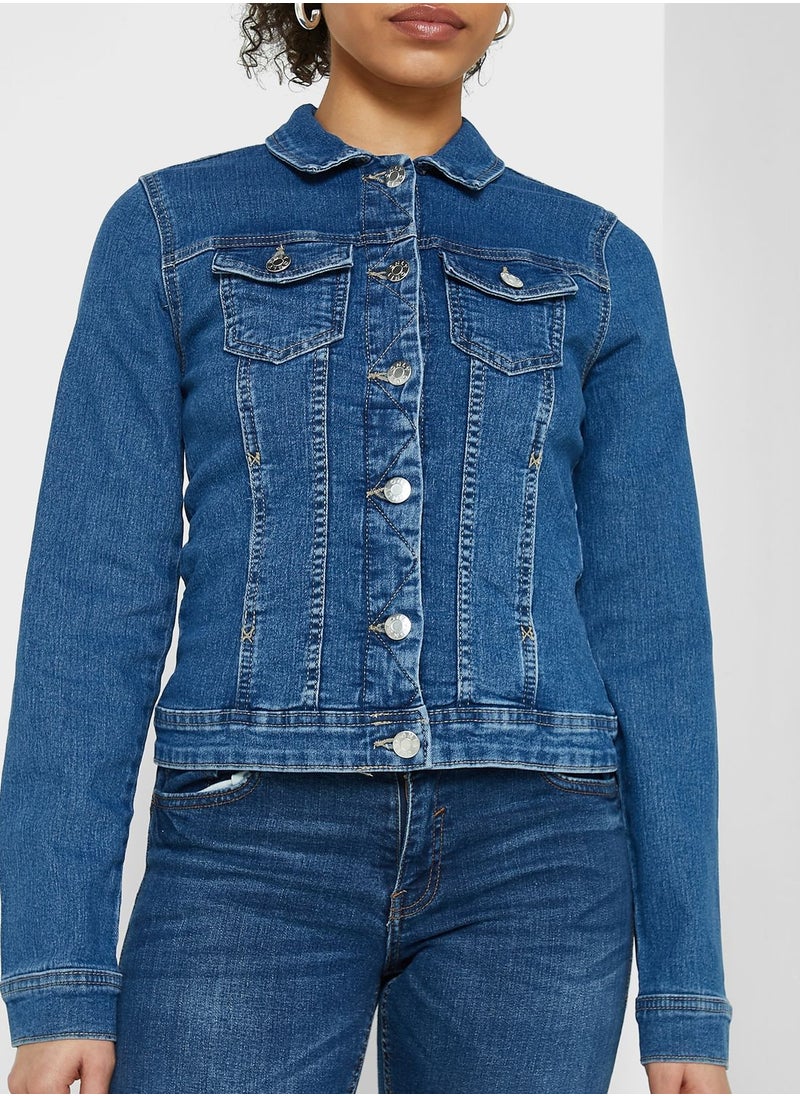 ONLY - Pocket Detail Denim Jacket - Image 1