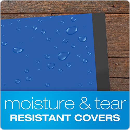 Oxford 10 Pocket Folder, Plastic Spiral Portfolio, for School and Office, Multi-Pocket Organizer, Anti-Tear Edges, 8 Clear Pockets, 2 Diagonal Interior Pockets, Letter Size, Blue (89331) - Image 5