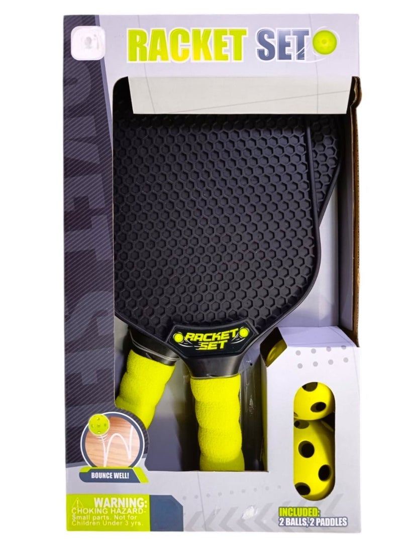 Pickleball Paddle Set 2 Rackets With A Ball Durable Lightweight for Beginners Outdoor Play - Image 3