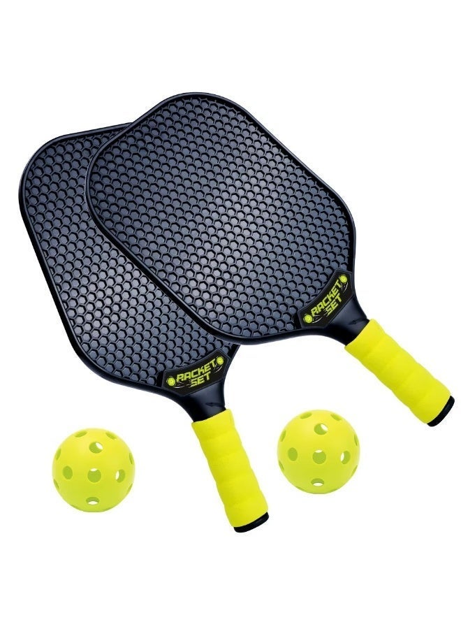 Pickleball Paddle Set 2 Rackets With A Ball Durable Lightweight for Beginners Outdoor Play - Image 2