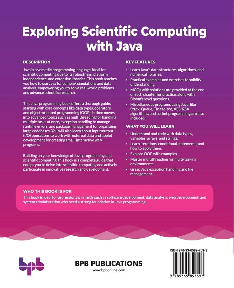 Exploring Scientific Computing with Java: A practical guide for logic and application building - Image 2