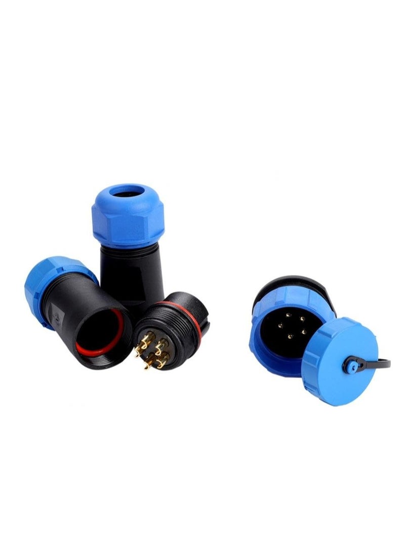 Excefore Plastic Aviation Plug Socket Outdoor Lighting Waterproof SP21 IP68 Cable InLine Connector 5 Pin  - Image 4