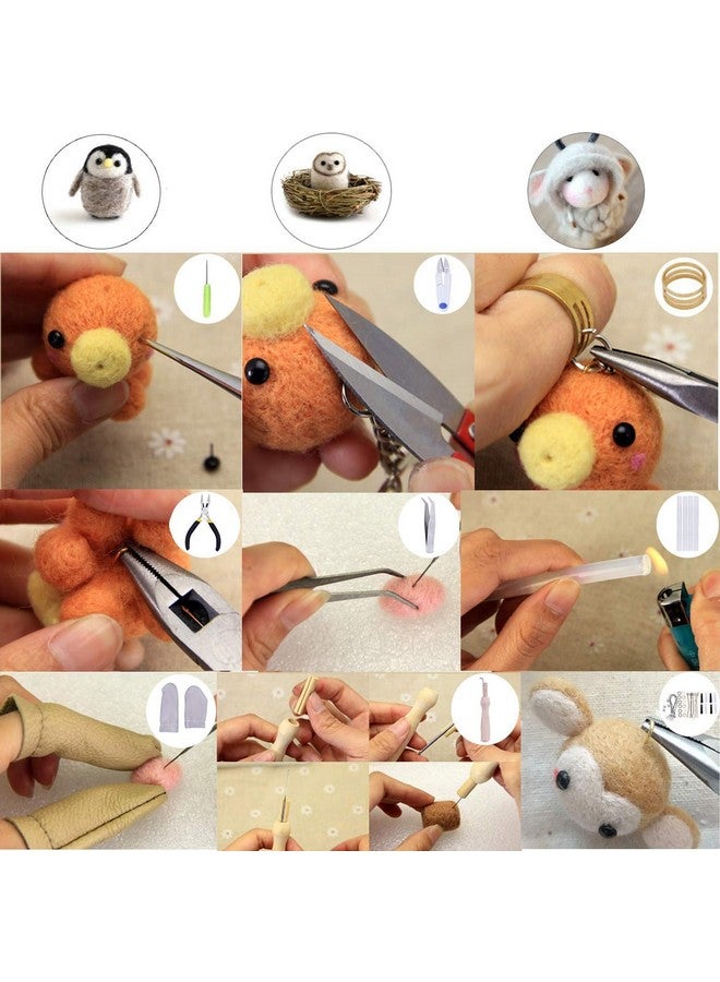 Mayboos Needle Felting Starter Kit,Wool Roving 40 Colors Set, Wool Felt Tools with Instruction Included for Felted Animal Needle Felting Supplies - Image 5