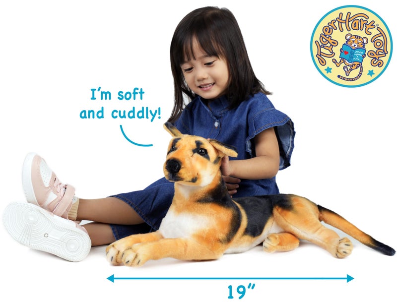 TigerHart Hero The German Shepherd  19 Inch Stuffed Animal Plush Dog - Image 3