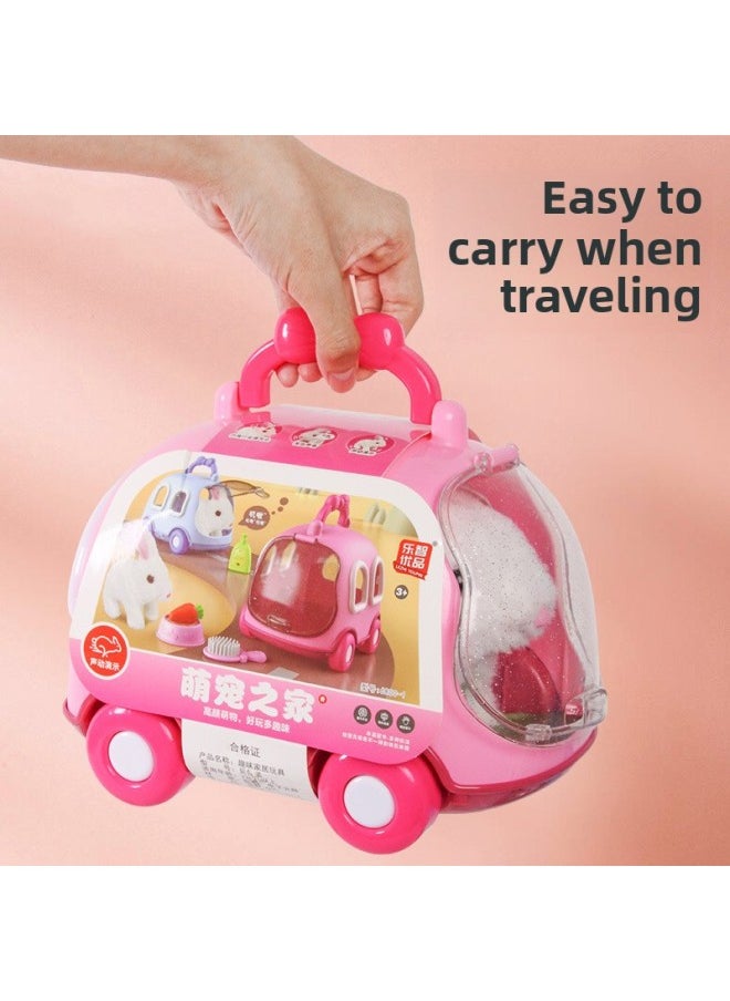 Children's Electric Pet Simulation Feeding Plush Bunny Dog Can Call Walking Doll Doll Birthday Gift-Color:Cute Dog-pink [battery Version]]  - Image 3