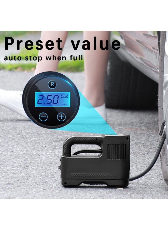ACYYH Digital Portable Air Compressor, Multi Purpose Vehicle Tyre Inflator Pump with LCD Display, Auto Stop Preset,for Bicycle,Electric vehicle - Image 5