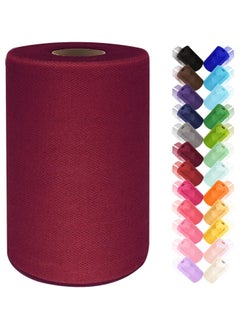 Beauenty Red Tulle Fabric Rolls 6 Inch x 100 Yards (300 feet) - Perfect for Wedding Decorations, Gift Bows, Craft Projects  Tutu Skirts  - Image 1