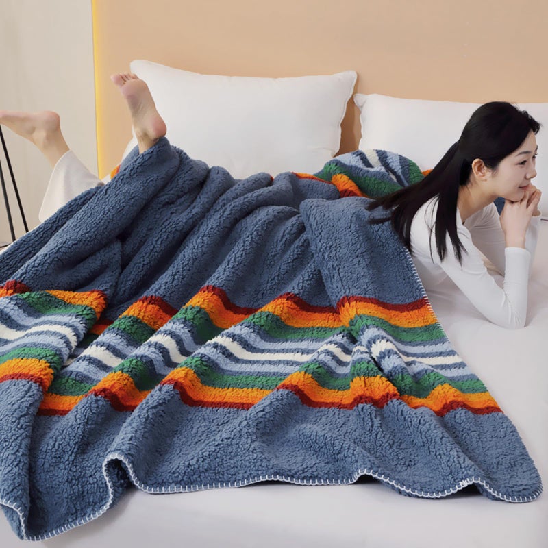 UKELER Boho Sherpa Fleece Blanket 80'' Ã— 90'', Ultra Soft Aztec Queen Blanket for All Season, Cozy, Plush, Bohemian Throw Blanket for Bed/Couch/Sofa/Office/Camping - Image 4