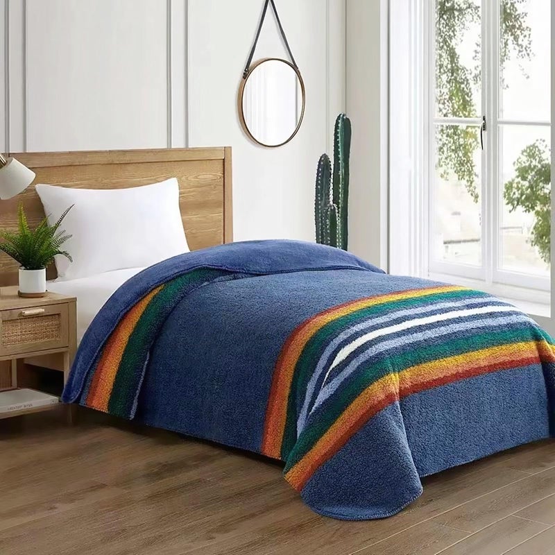 UKELER Boho Sherpa Fleece Blanket 80'' Ã— 90'', Ultra Soft Aztec Queen Blanket for All Season, Cozy, Plush, Bohemian Throw Blanket for Bed/Couch/Sofa/Office/Camping - Image 2