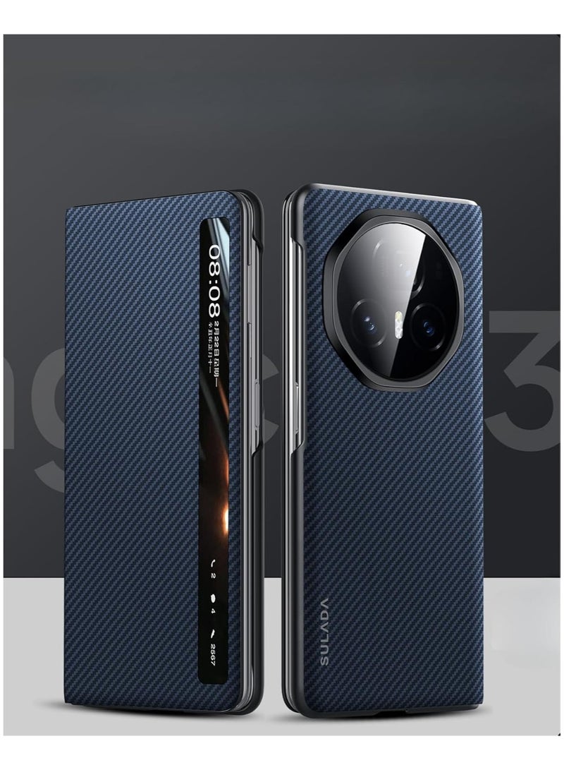 Honor Magic V3 Case, Carbon fiber texture, Double sided full package, earthquake and fall resistant, Automatic wake-up/sleep mode,case for Honor Magic V3
