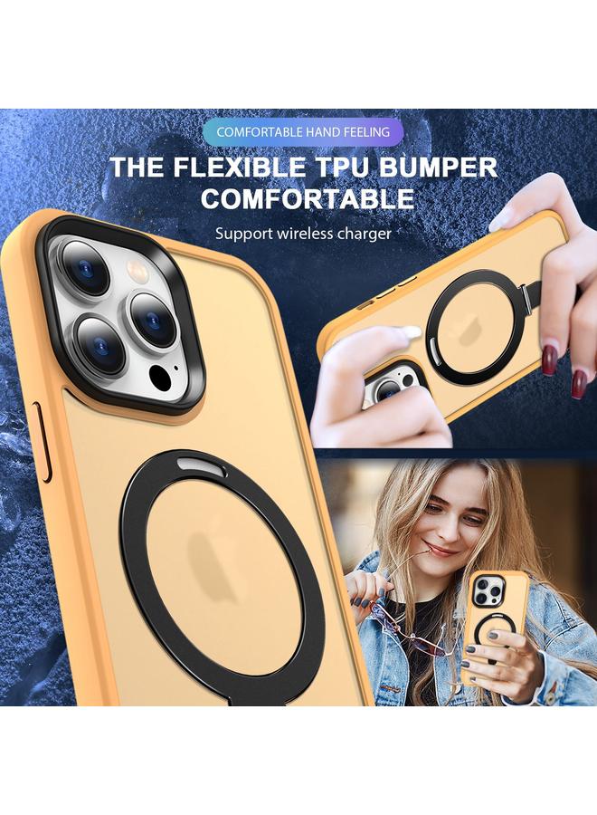 S-TOP Case For iPhone 12 Pro Skin-feel MagSafe Holder PC Hybrid TPU Phone Case - Image 4